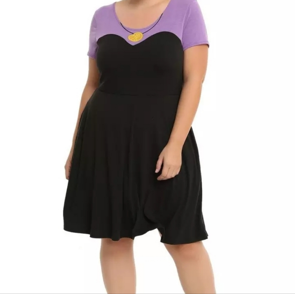 Ursula cosplay Disney Bound fun run Little Mermaid dress Hot Topic 2x plus